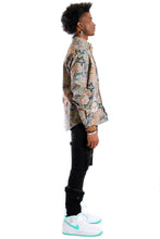 Load image into Gallery viewer, Velo L.T.K. Men's premium Long Sleeve Plaid button down shirt with hand sketch drawing pop art