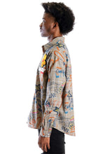 Load image into Gallery viewer, Velo L.T.K. Men's premium Long Sleeve Plaid button down shirt with hand sketch drawing pop art