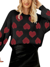 Load image into Gallery viewer, Kawaii Heart Pattern Puff Sleeves Sweater | NCS