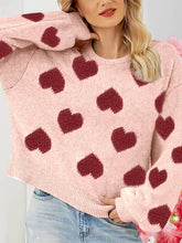 Load image into Gallery viewer, Kawaii Heart Pattern Puff Sleeves Sweater | NCS