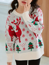 Load image into Gallery viewer, Kids Reindeer Jacquard Christmas Holiday Sweater | NCS