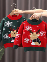Load image into Gallery viewer, Kids Reindeer Plush Christmas Knit Sweater | NCS