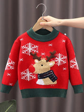 Load image into Gallery viewer, Kids Reindeer Plush Christmas Knit Sweater | NCS
