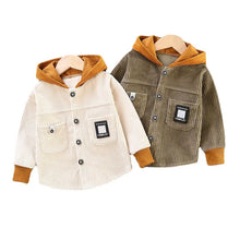 Load image into Gallery viewer, Kids Casual Hooded Jacket for Baby Boys in Cotton - # BAAA61110009