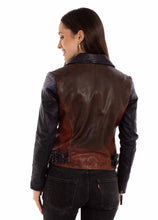 Load image into Gallery viewer, Scully Color Blocked - Women's Leather Moto Jacket