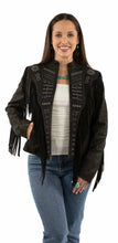 Load image into Gallery viewer, Scully Embroidered Fringe - Women's Leather Jacket