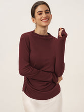 Load image into Gallery viewer, Wool Mock Neck Waist Pleat Top ISOLDE