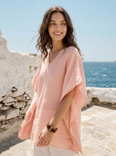 Load image into Gallery viewer, 100% Linen Flutter-Sleeve V-Neck Top MARA