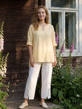 Load image into Gallery viewer, 100% Linen Curved-Hem Oversized Top DAPHNEA