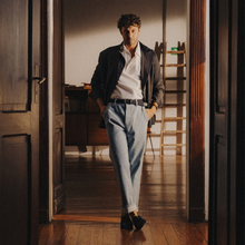 Load image into Gallery viewer, Men's Navy Suede Milano Loafer