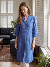 Load image into Gallery viewer, 100% Linen Hand Button Long Top DILLON