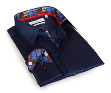 Load image into Gallery viewer, Legendary Button-Up Shirt With Contrast Details // Navy // Contemporary Fit (Regular)
