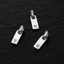Load image into Gallery viewer, Initial Tag Pendant - Silver