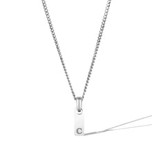 Load image into Gallery viewer, Initial Tag Necklace - Silver