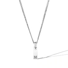 Load image into Gallery viewer, Initial Tag Necklace - Silver