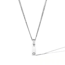Load image into Gallery viewer, Initial Tag Necklace - Silver