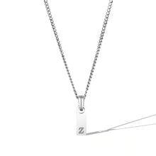 Load image into Gallery viewer, Initial Tag Necklace - Silver