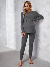 Load image into Gallery viewer, Women's Maternity Solid 2 Pieces Set - # WOAA51310001-PRG-NURSG