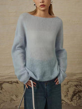 Load image into Gallery viewer, Lightweight Mohair Sheer Long-Sleeve Loose Knit Sweater | NCS