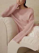 Load image into Gallery viewer, Lightweight Mohair Sheer Long-Sleeve Loose Knit Sweater | NCS