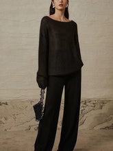 Load image into Gallery viewer, Lightweight Mohair Sheer Long-Sleeve Loose Knit Sweater | NCS