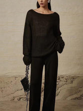 Load image into Gallery viewer, Lightweight Mohair Sheer Long-Sleeve Loose Knit Sweater | NCS
