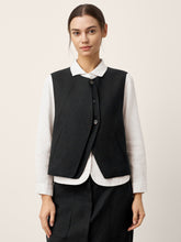 Load image into Gallery viewer, Linen-Lyocell Panel Layered Vest ODELIA