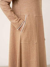 Load image into Gallery viewer, Linen Cotton Colorblock Trim Pocket Maxi Dress CLEMENTINE