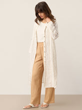 Load image into Gallery viewer, Linen Striped Tab-Sleeve Bohemia Shirt Dress BLYTHE