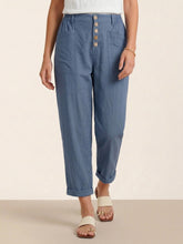 Load image into Gallery viewer, Linen Simple Button Fly Trousers HEIDI
