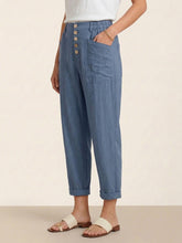 Load image into Gallery viewer, Linen Simple Button Fly Trousers HEIDI