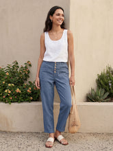 Load image into Gallery viewer, Linen Simple Button Fly Trousers HEIDI