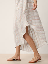 Load image into Gallery viewer, Linen Asymmetric Drawstring Maxi Dress NADIA
