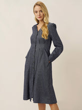 Load image into Gallery viewer, Linen Denim Texture Jacket Dress HANNAH
