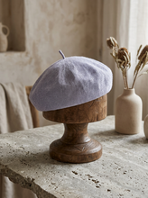 Load image into Gallery viewer, Linen Knit Beret Hat for Women Lightweight Breathable Summer Artist Cap