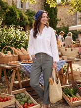 Load image into Gallery viewer, Linen Oversized Fit Pocket Shirt ELOWEN