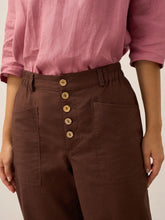 Load image into Gallery viewer, Linen Simple Button Fly Trousers HEIDI