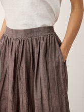Load image into Gallery viewer, Linen Textured Pleated Waist Skirt ROSAMUND