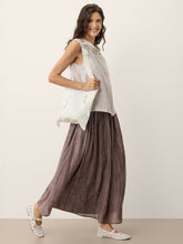 Load image into Gallery viewer, Linen Textured Pleated Waist Skirt ROSAMUND