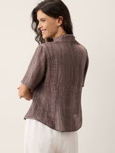 Load image into Gallery viewer, Linen Textured Stand Collar Shirt Jacket PHILIPPA