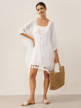 Load image into Gallery viewer, Linen V-Neck Cover-Up and Slip Dress Set CASS