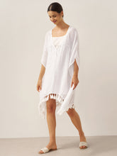 Load image into Gallery viewer, Linen V-Neck Cover-Up and Slip Dress Set CASS