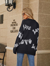 Load image into Gallery viewer, Love Letter Jacquard Simple Plus Size Valentine's Day Sweater | NCS