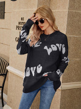 Load image into Gallery viewer, Love Letter Jacquard Simple Plus Size Valentine's Day Sweater | NCS