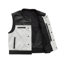 Load image into Gallery viewer, Two Tone Lowrider Perforated Men's Leather Vest