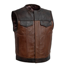 Load image into Gallery viewer, Lowside Rider Men's Motorcycle Leather Vest