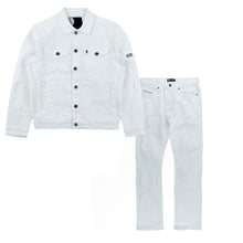 Load image into Gallery viewer, M1079 Moreli Denim Jacket - White