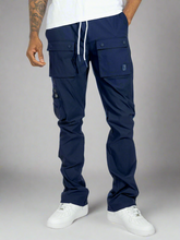 Load image into Gallery viewer, M1625 Sartoni Nylon Stacked Pants - Navy