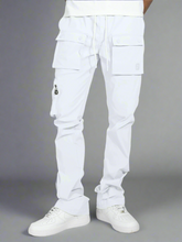 Load image into Gallery viewer, M1625 Sartoni Nylon Stacked Pants - White