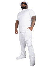 Load image into Gallery viewer, M1625 Sartoni Nylon Stacked Pants - White
